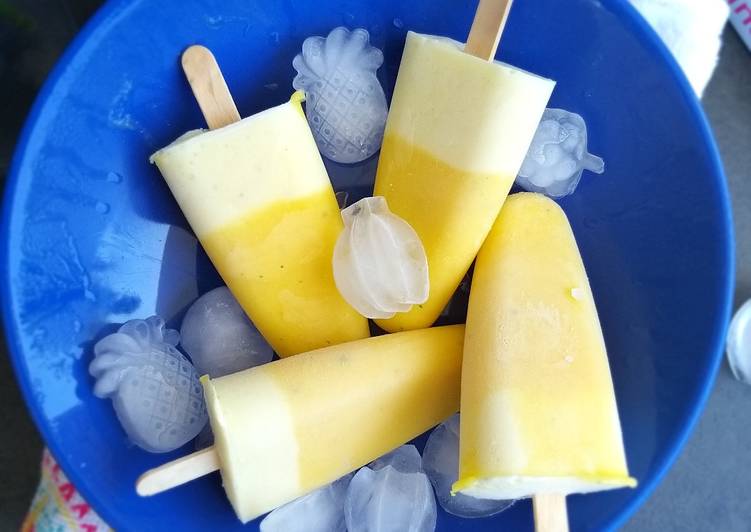 Step-by-Step Guide to Prepare Super Quick Homemade Bâtonnets glacés Mangue &amp; Coco ❄🍡🥥