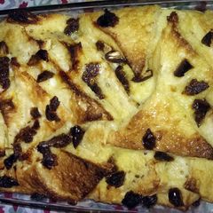 A picture of Bread n Butter Pudding with Dates.