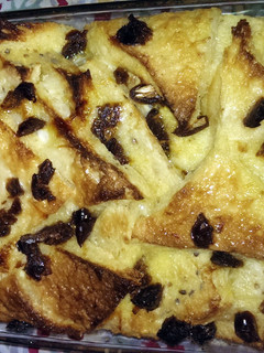 A picture of Bread n Butter Pudding with Dates.
