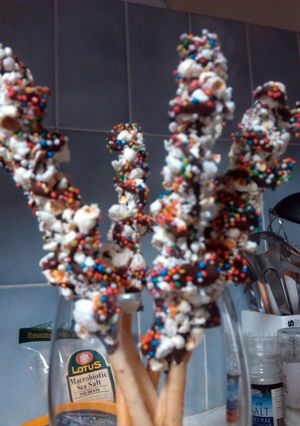 A picture of Choc popcorn sticks.