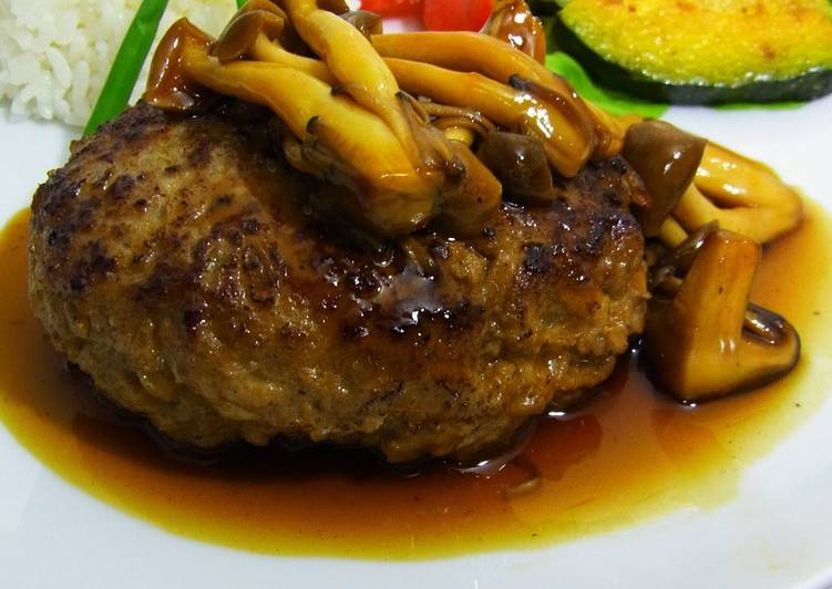 Easiest Way to Make Quick The Best Japanese-Style Hamburger Patties with Mushroom Sauce