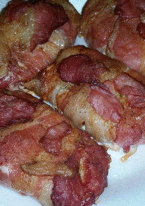 A picture of Bacon Wrapped Pork Chops.