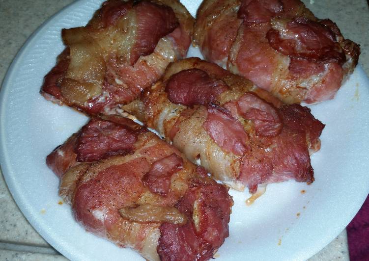 Get Lunch of Bacon Wrapped Pork Chops