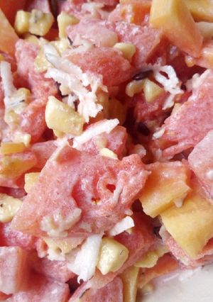 Fruit salad me sauki ainihin hoton girkin