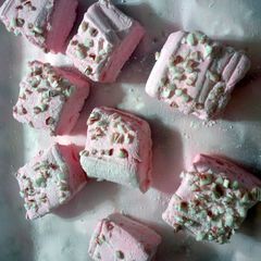 A picture of peppermint marshmallows.