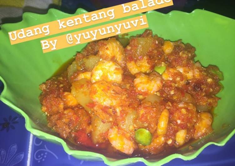Langkah Mudah untuk Membuat Udang kentang balado, Enak