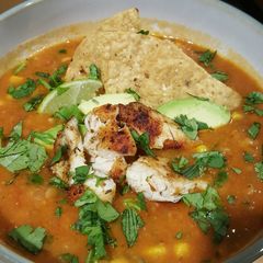 A picture of Chicken Tortilla Soup.