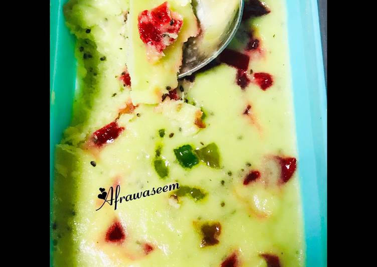 Recipe of Kiwi sorbet with homemade tutti frutti in 31 Minutes for Family