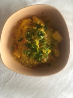 Una foto de Pollo con mango especiado
