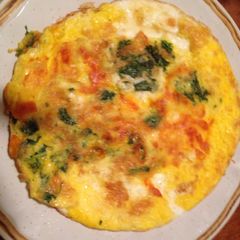 A picture of Cilantro Cheese Flat Eggs.