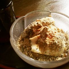 A picture of Super Easy Silken Tofu Dessert with Sesame Kinako Kuromitsu.
