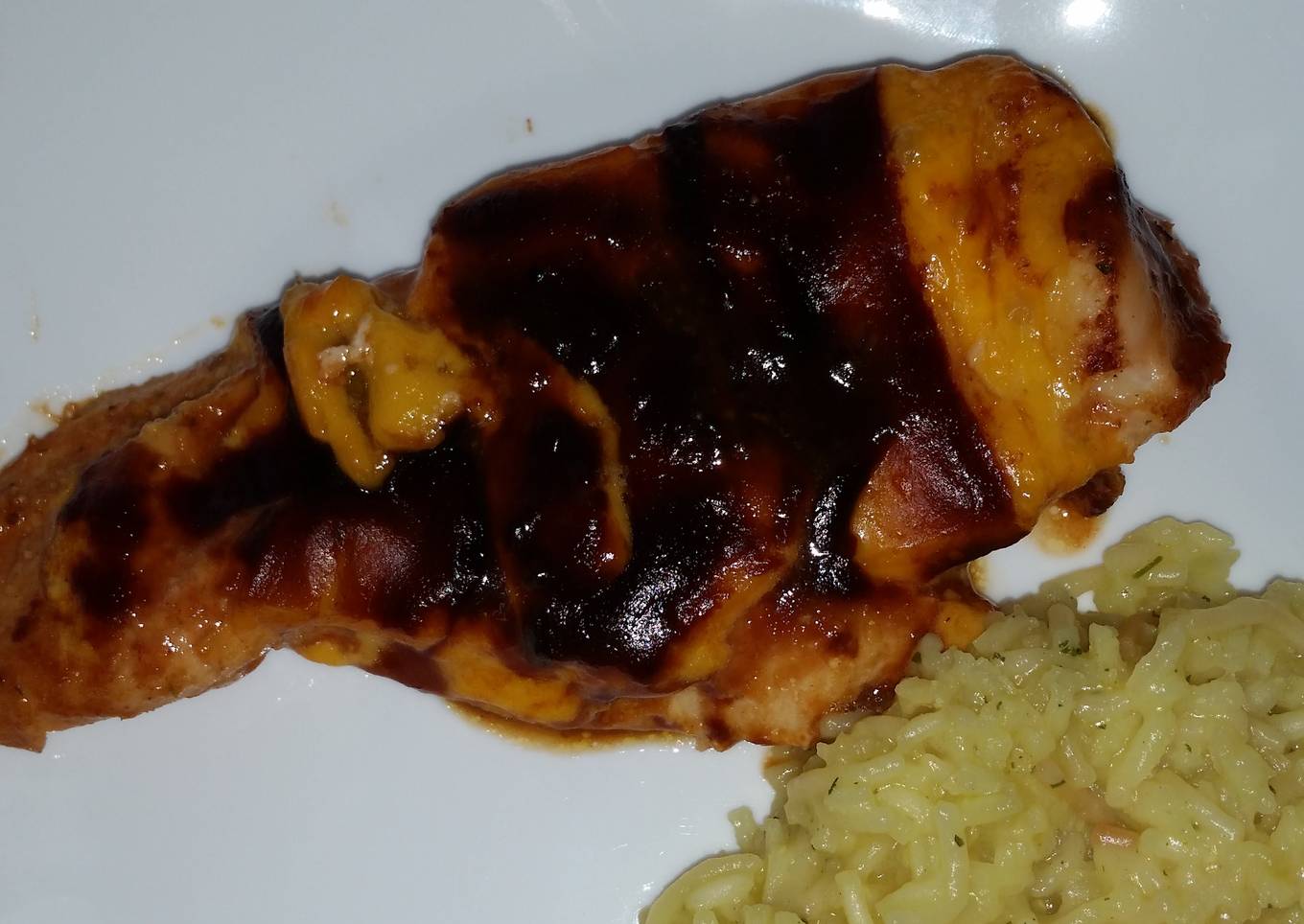 BBQ Chicken Smothered in Cheese