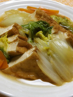 A picture of Simmered Chinese Cabbage & Atsuage.
