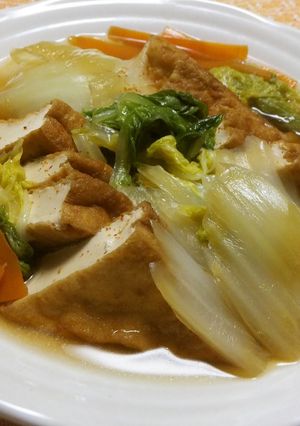 A picture of Simmered Chinese Cabbage & Atsuage.