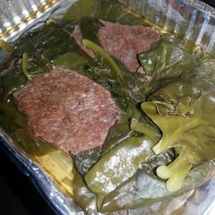 A picture of HCG Diet meal 11: spinach and beef fillets.