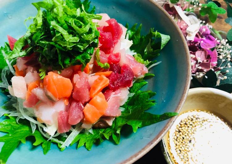 Recipe of Quick Sashimi Fish Salad
