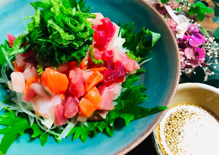 Easiest Way to Prepare Perfect Sashimi Fish Salad