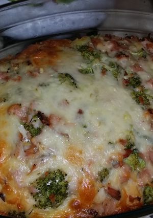 A picture of Turkey Biscuits Cheese Bake.