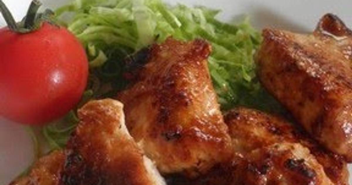 Tender Pan Fried Chicken Breast Marinated in Mayonnaise and Yogurt