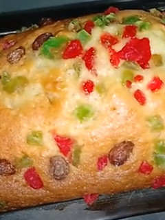 A picture of Fruit Cake Recipe Without Oven  || پتیلے میں پرفیکٹ فروٹ کیک بنائیں || with oven Cake Recipe[2 in 1].