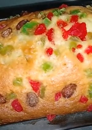 A picture of Fruit Cake Recipe Without Oven  || پتیلے میں پرفیکٹ فروٹ کیک بنائیں || with oven Cake Recipe[2 in 1].