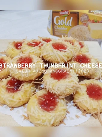 Easy Way Make Strawberry Thumbprint Cheese Cookies (no Mixer, no cetakan) the Delicious Appealing