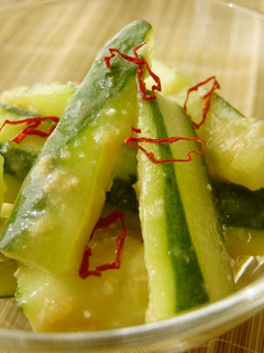 A picture of Cucumber Tossed with Ginger Miso in 5 Minutes.