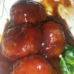 A picture of Sticky Barbacue Meatballs.