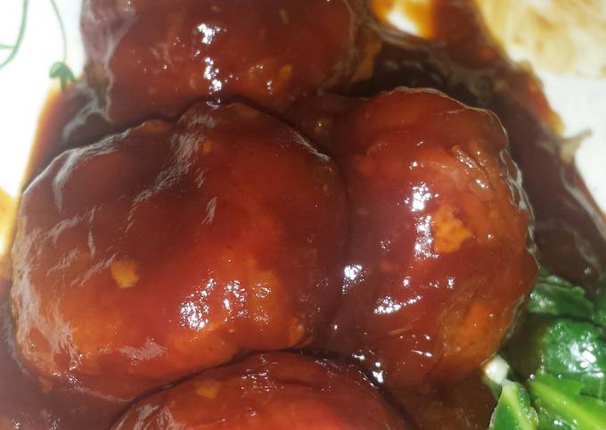 Sticky Barbacue Meatballs