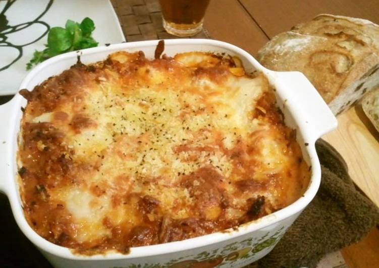 Steps to Prepare Speedy Easy Lasagne with Home-Made Meat Sauce