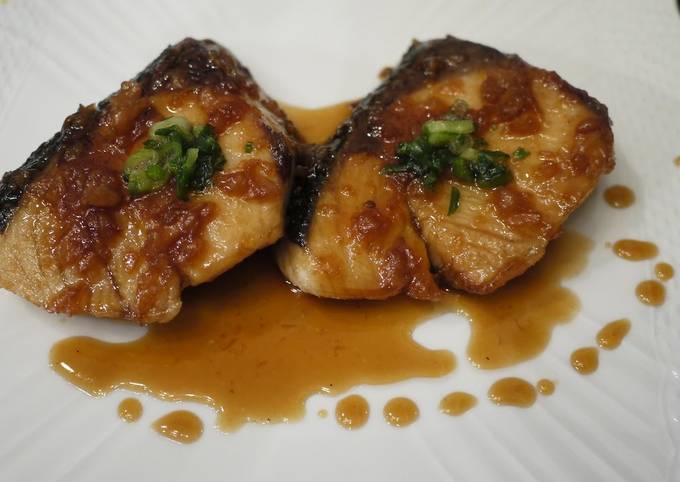 Step-by-Step Guide to Prepare Favorite Amberjack Teriyaki with a Tart Umeboshi Seasoning