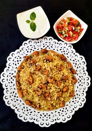 عکسی از دستور سبزی پلو و مرغ