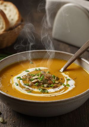 Hình của món Soup bí đỏ.