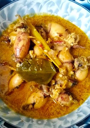 Foto resep Gulai cumi isi tahu telur