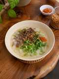 Bubur Sapi Kuah Sop + Sambal Merah