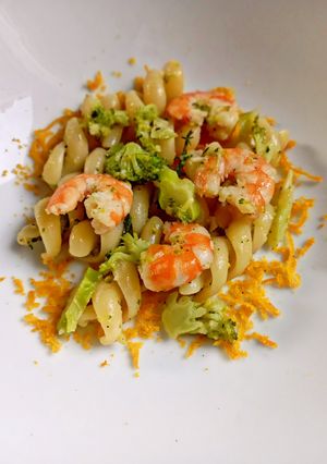 Foto di Fusilli con Broccoli, Gamberi e Bottarga