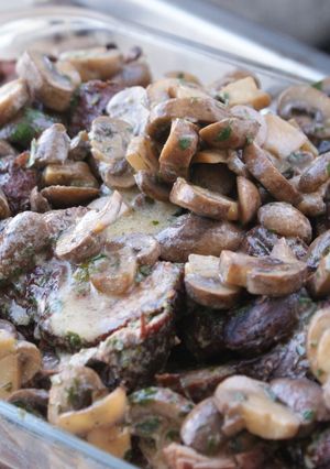 A picture of Grilled Beef Tenderloin with Portobello Sauce.