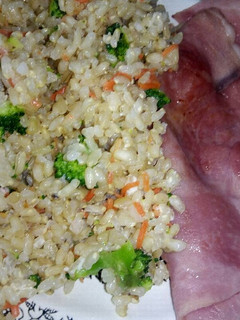Una foto de Arroz integral con brócoli