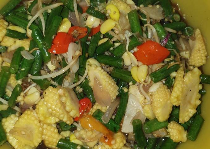 Cara membuat Tumis Toge kedelai putren kacang panjang Cara membuat Tumis Toge kedelai putren kacang panjang