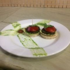 A picture of Palak kababs.