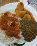 Coconut Ndengu(green grams) with rice