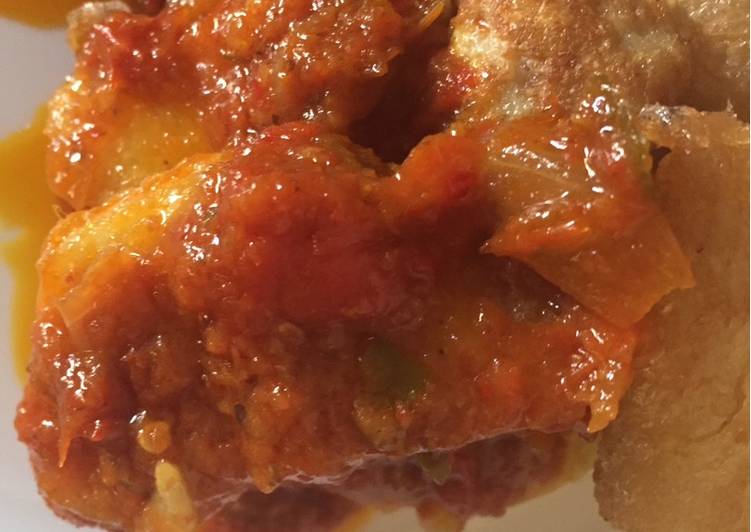 Steps to Prepare Speedy Fried Yam with tomato sauce