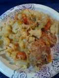 Buttered Curried pork and cauliflower