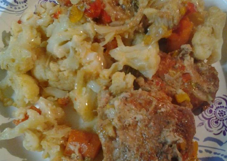 Recipe of Speedy Buttered Curried pork and cauliflower