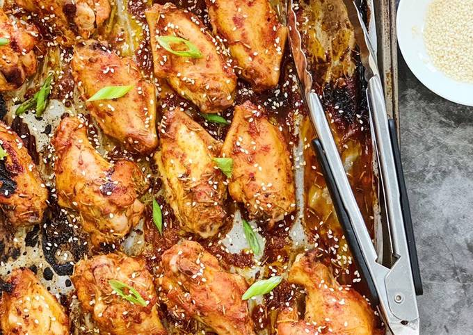 Recipe of Mario Batali Baked Korean Chicken Wings