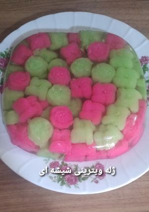 عکسی از دستور ژله ویترینی شیشه ای (ایده یلدایی)