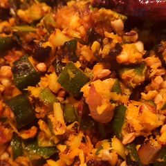 Okra/ladies finger stir fry A picture of Okra/ladies finger stir fry.