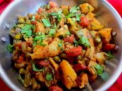 A picture of tomato capsicum sabji