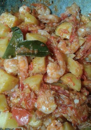 Foto resep Sambal goreng udang -kentang