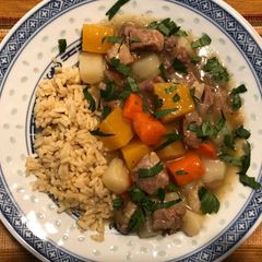 A picture of Pork Stew with Rutabaga.